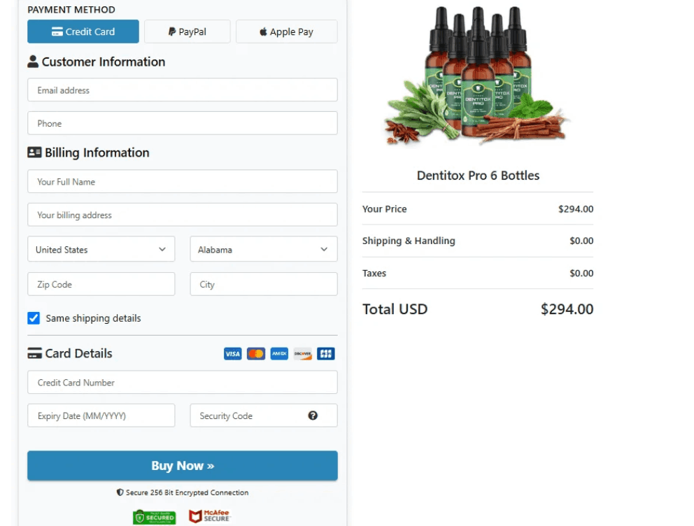 Dentitox Pro_secure_checkout